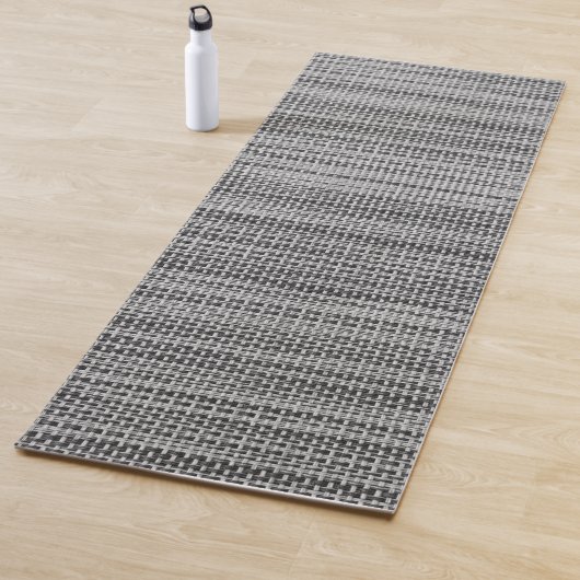 Faux Grey Fabric Yoga Mat Modern Design (In situ)