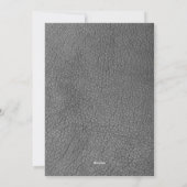 Faux Grey Leather Pink en Blue Pset Kerstmis Feestdagenkaart (Achterkant)