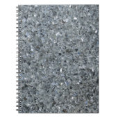 Faux Grey Sparkle Glass Notitieboek (Voorkant)