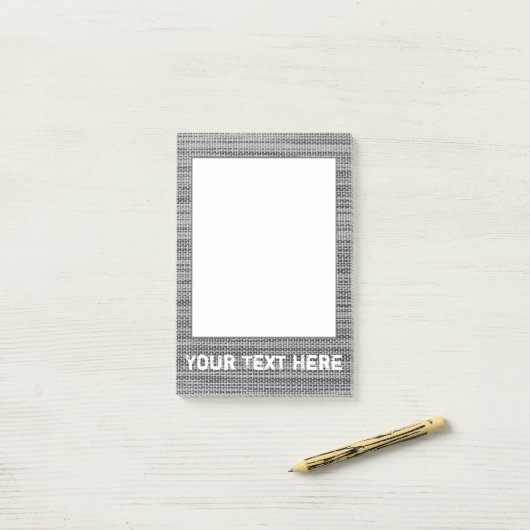 Faux Grey Stof Ingelijst Post it Notes Aangepaste (Op bureau)