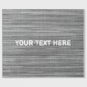 Faux Grey stof inpakpapier met aangepaste tekst (Vlak)