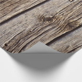 Faux Grey Weather-board Barn Siding Cadeaupapier (Hoek)