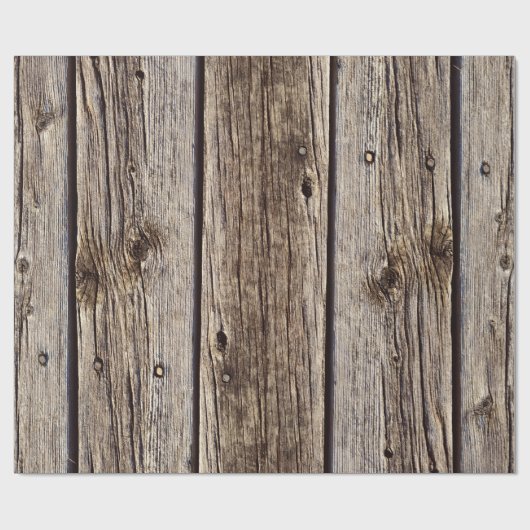 Faux Grey Weather-board Barn Siding Cadeaupapier (Vlak)