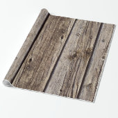 Faux Grey Weather-board Barn Siding Cadeaupapier (Uitgerold)