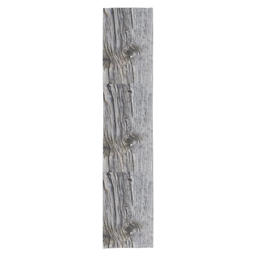 Faux Grey Weather-board Barn Siding Korte Tafelloper (Voorkant)
