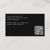 Faux Grijs Leer met Embossed Text Visitekaartje (Achterkant)
