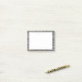 Faux grijze stof ingelijst Sticky Notes (Op bureau)