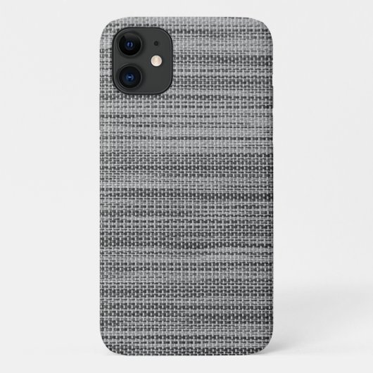 Faux Grijze Stof Modern Ontwerp iPhone Case (Achterkant)
