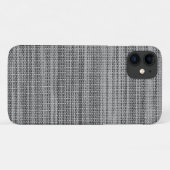 Faux Grijze Stof Modern Ontwerp iPhone Case (Achterkant (horizontaal))
