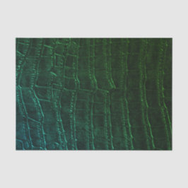 Faux groen alligator lederen print textuur dier tissuepapier