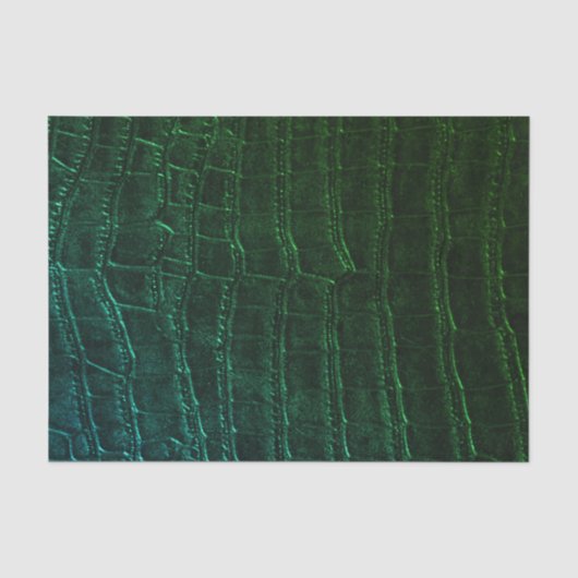 Faux groen alligator lederen print textuur dier tissuepapier (Voorkant)