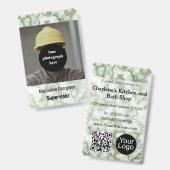 Faux Groen Goud Marmer ID Badge (Voor- en achterkant)