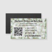 Faux Groen Goud Marmer Magnetisch Visitekaartje (Voorkant / Achterkant)