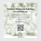 Faux Groen Goud Marmer Sticker (Vel)