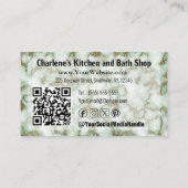 Faux Groen Goud Marmer voor Keuken Remodelling Sho Visitekaartje (Achterkant)