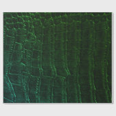Faux Groene Alligator Krokodil Leer Print Cadeaupapier (Vlak)