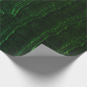 Faux Groene Alligator Krokodil Leer Print Cadeaupapier (Hoek)