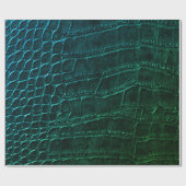Faux Groene Alligator Krokodil Leer Print Cadeaupapier (Vlak)