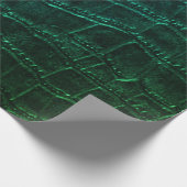 Faux Groene Alligator Krokodil Leer Print Cadeaupapier (Hoek)