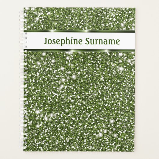 Faux groene glitter-textuur: kijk met aangepaste t planner (Voorkant)