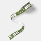 Faux groene glitter-textuur: kijk met aangepaste t satijnen lint (Achterkant)
