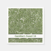 Faux groene glitter-textuur: kijk met aangepaste t servet (Voorkant)