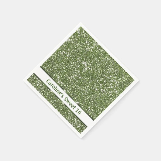 Faux groene glitter-textuur: kijk met aangepaste t servet (Hoek)
