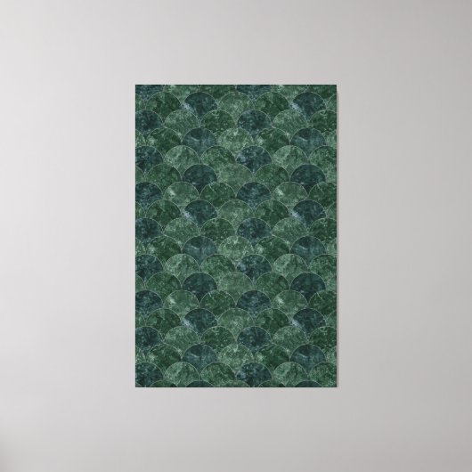 Faux Groene Steen Zeemeermin Schalen Canvas Afdruk (Voorkant)