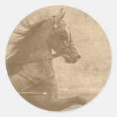 Faux Hackney Ronde Sticker (Voorkant)