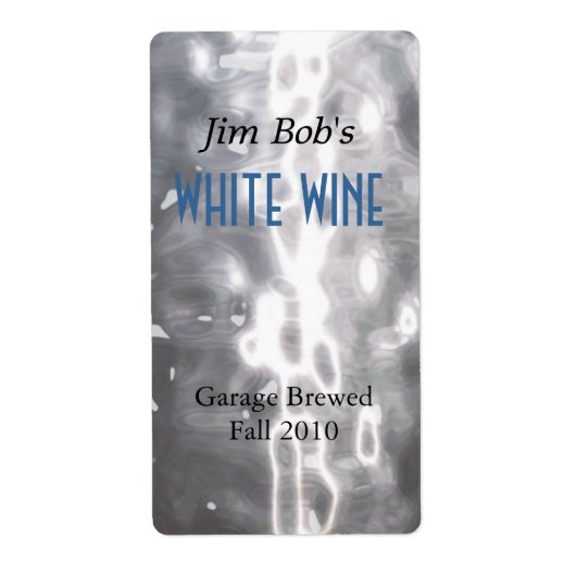 Faux Hammered Metal Home Made Wijnlabels Etiket (Voorkant)