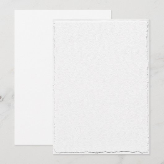 Faux Hand Gescheurd Deckle Edge Baby shower Kaart (Voorkant / Achterkant)