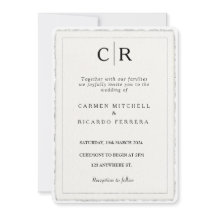 Faux Hand-gescheurd Script Modern Deckle Edge Uitn