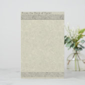 Faux handgemaakt papier ouderwets briefpapier (Staand voorkant)