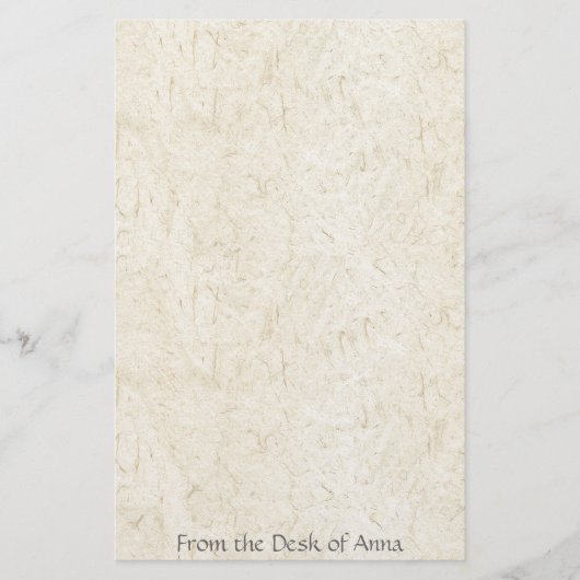 Faux Handmade Paper Manuscript look Stationery Briefpapier (Voorkant)