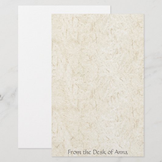 Faux Handmade Paper Manuscript look Stationery Briefpapier (Voorkant / Achterkant)