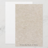 Faux Handmade Paper Manuscript look Stationery Briefpapier (Voorkant / Achterkant)