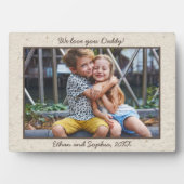 Faux Handmade Paper Personal Name Photo Plaque Fotoplaat (voorkant)