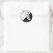 Faux Hawaii State Quarter Ronde Sticker (Tas)