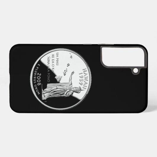 Faux Hawaii State Quarter Samsung Galaxy Hoesje (Achterkant horizontaal)