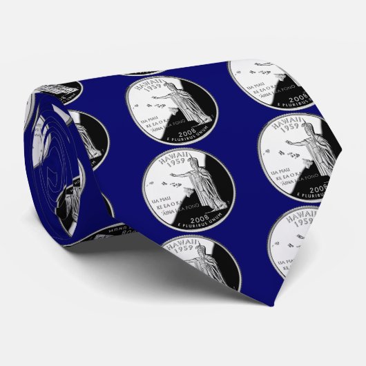 Faux Hawaii State Quarter Stropdas (Opgerold)