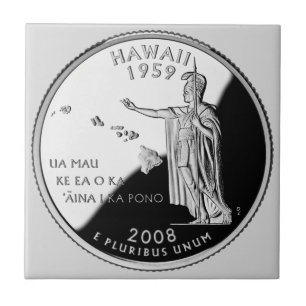 Faux Hawaii State Quarter Tegeltje