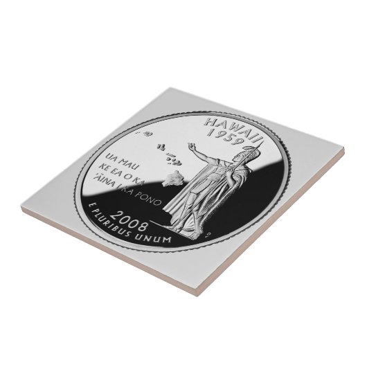 Faux Hawaii State Quarter Tegeltje (Zijkant)