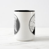 Faux Hawaii State Quarter Tweekleurige Koffiemok (Center)