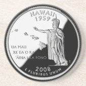 Faux Hawaii State Quarter Zandsteen Onderzetter (Voorkant)