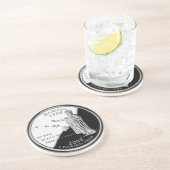 Faux Hawaii State Quarter Zandsteen Onderzetter (Zijkant)