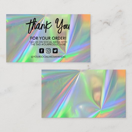 Faux Holo Hartelijk dank voor het Visitekaartje va (Voorkant / Achterkant)