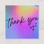 Faux Holo Hearts Trendy Media Insert Visitekaartje (Voorkant)