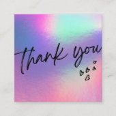 Faux Holo Hearts Trendy Media Insert Visitekaartje (Voorkant)