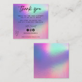 Faux Holo Media Bedankt Mini Visitekaartje invoege (Voorkant / Achterkant)