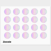 Faux Holo Trendy Classic Round Sticker (Vel)